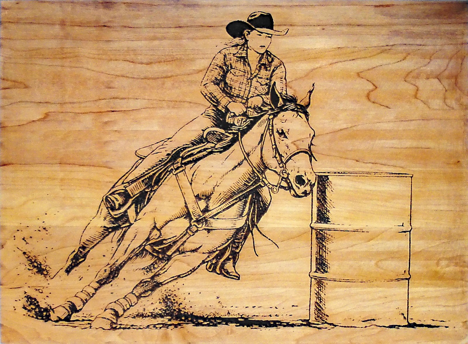 Cutting It Close — Western Woodcuts artwork